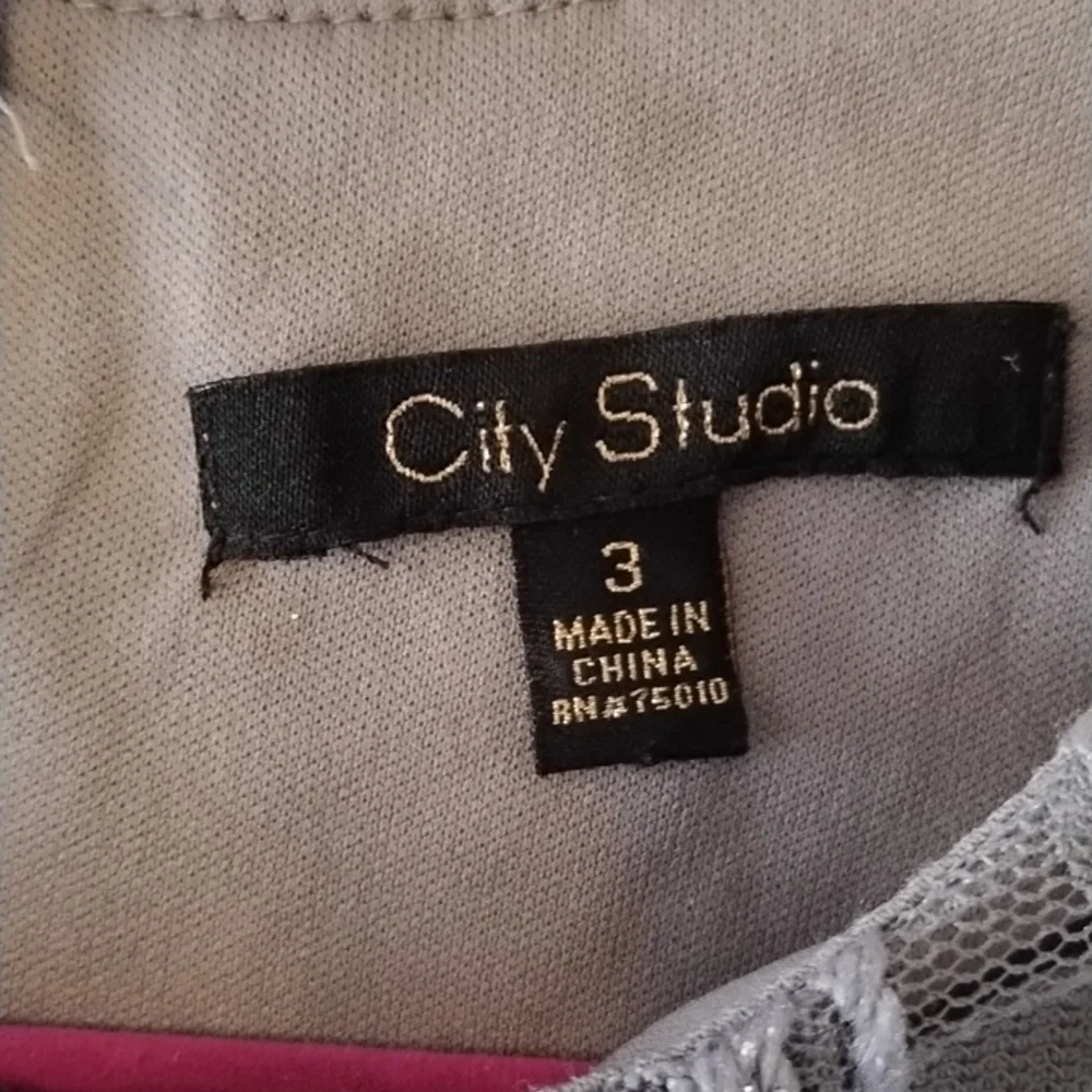 City Studio Silver Sleeveless Dress, Size: 3 Junior, NWT